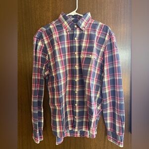 johnnie-O Casual Plaid Shirt - Navy and Purple/pink